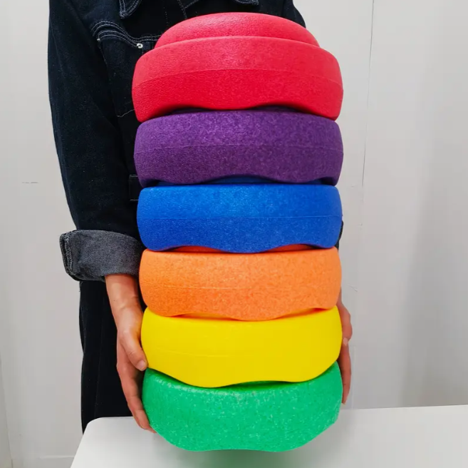 Цветни камъни за баланс тип Stepping Stones комплект от 6 части